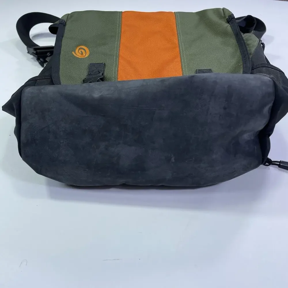 Timbuk Messenger Bag Multi Pockets Shoulder Strap Green Orange Commute Office